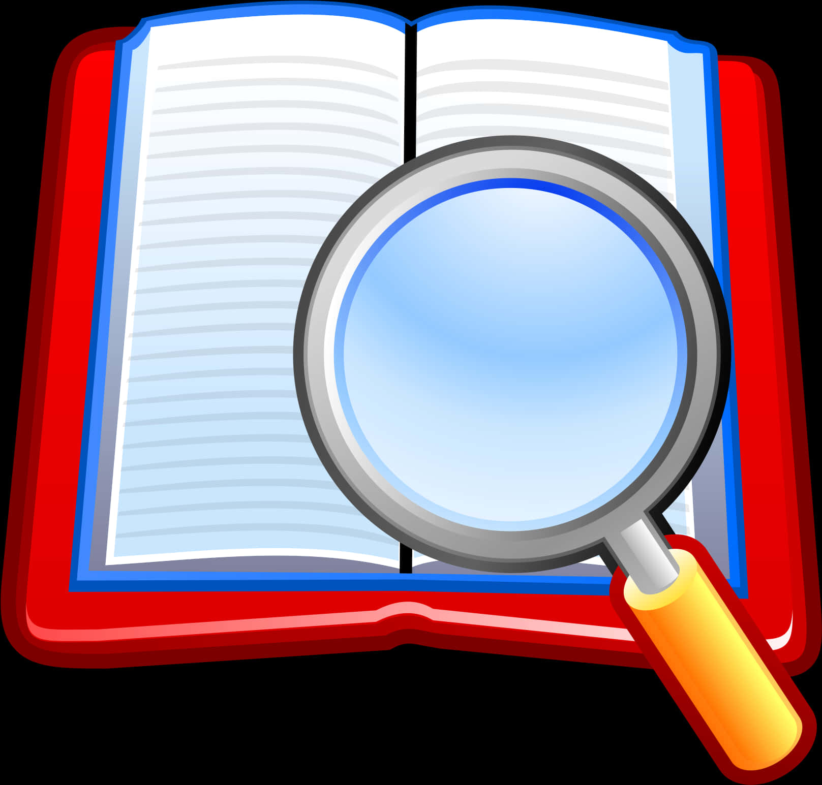 Open Book Research Icon PNG image