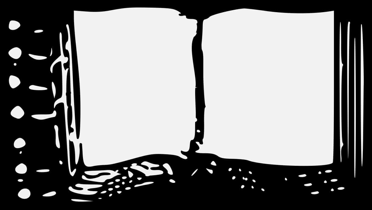 Open Book Silhouette PNG image
