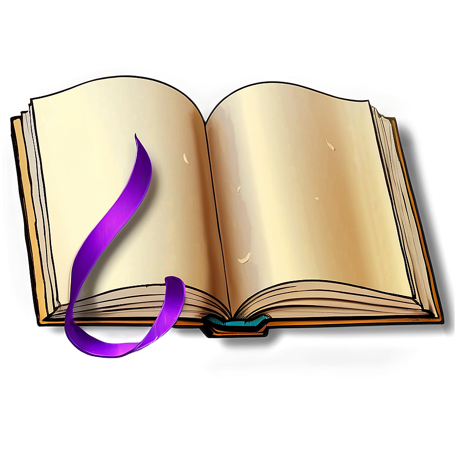 Open Book With Bookmark Png 26 PNG image