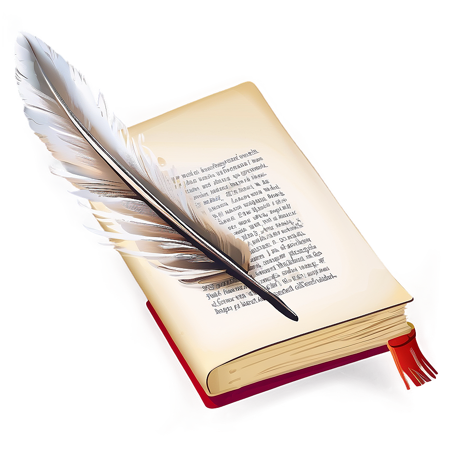 Open Book With Quill Png Xhp23 PNG image