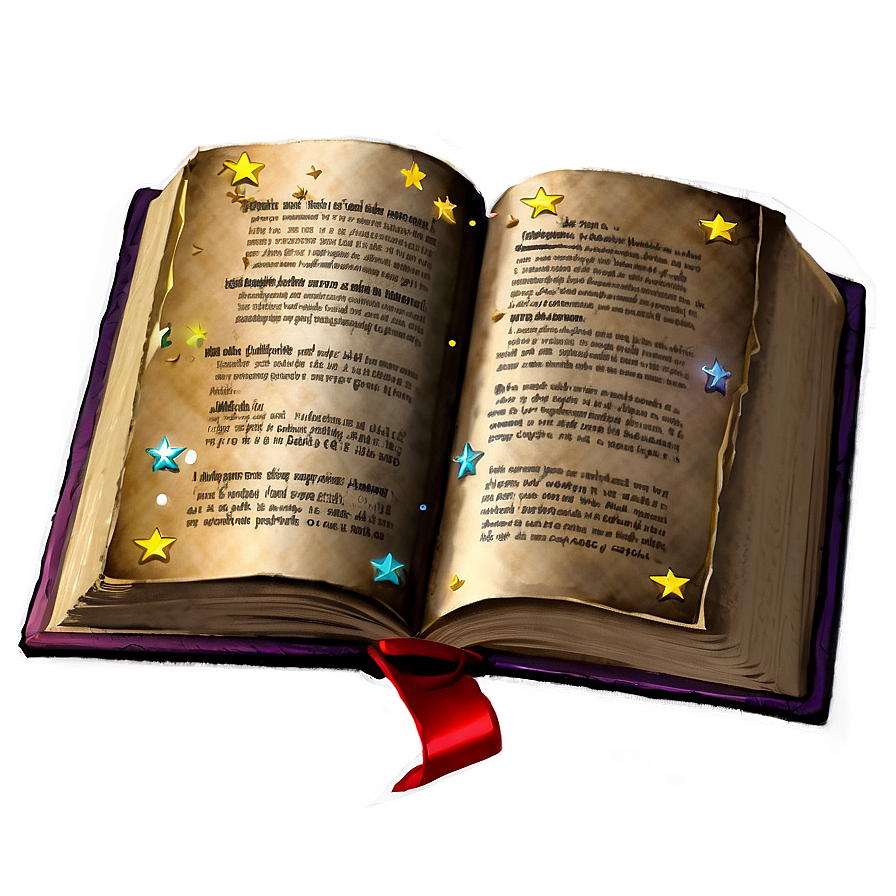 Open Book With Stars Png Fib PNG image