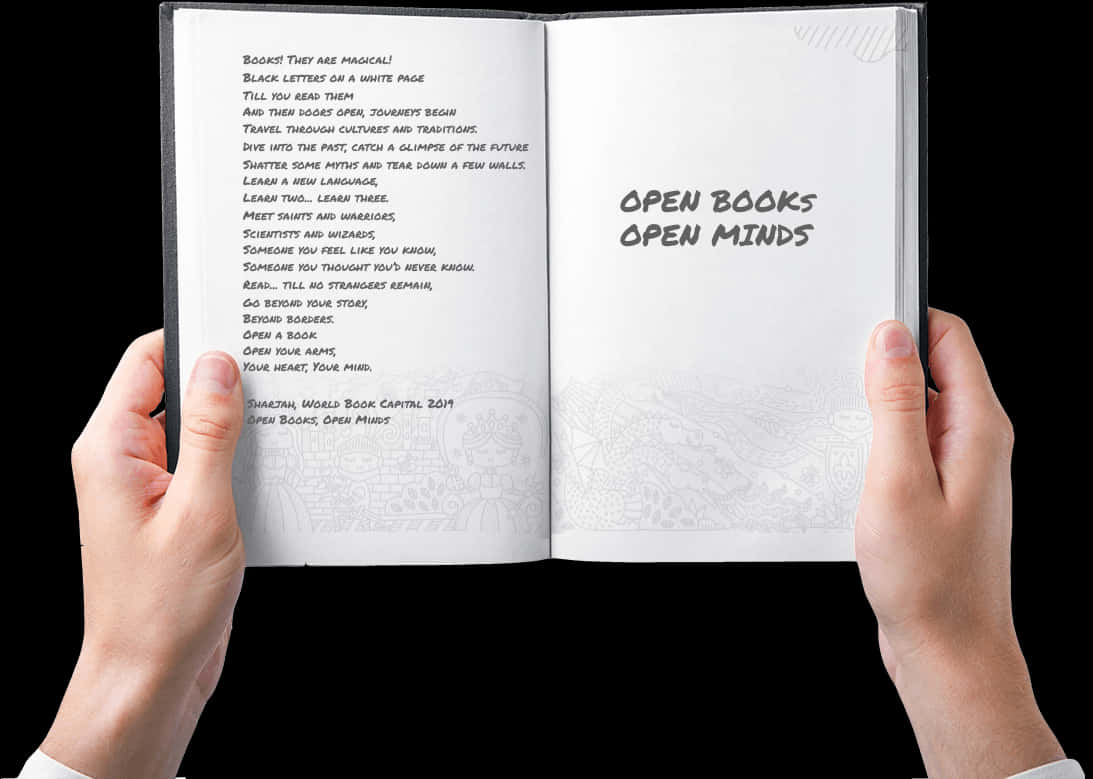 Open Books Open Minds PNG image