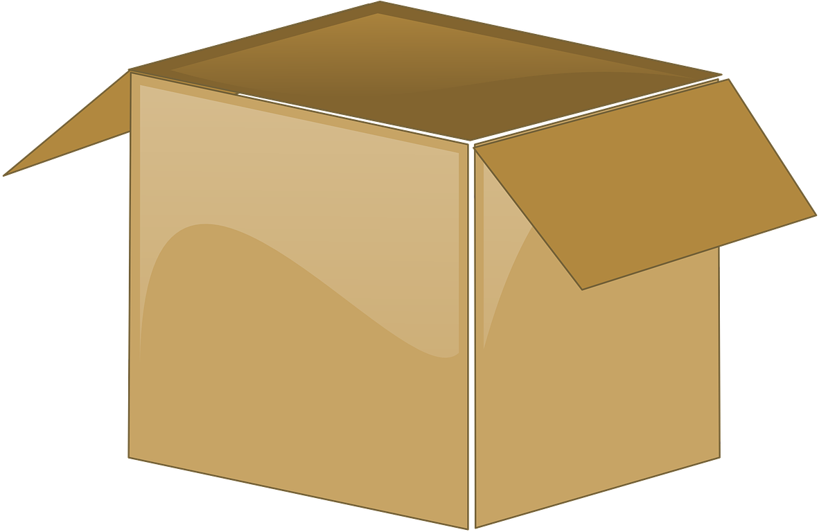 Open Cardboard Box Illustration PNG image