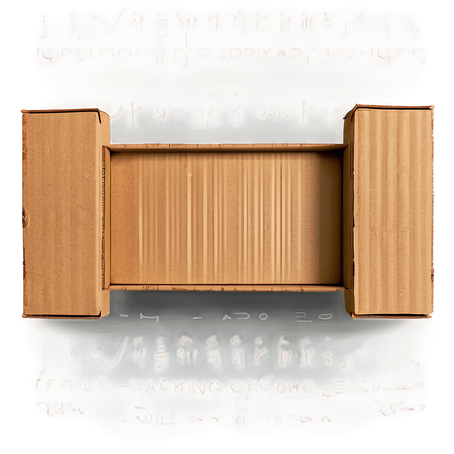 Open Cardboard Box Top View Png 05242024 PNG image