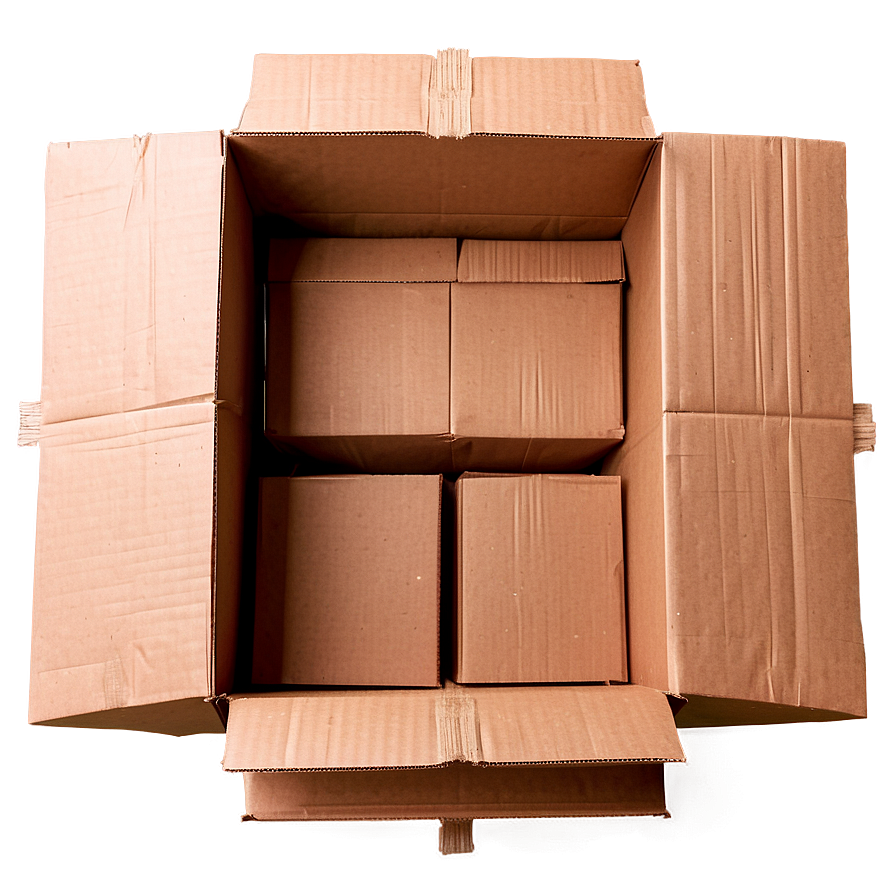 Open Cardboard Box Top View Png 96 PNG image