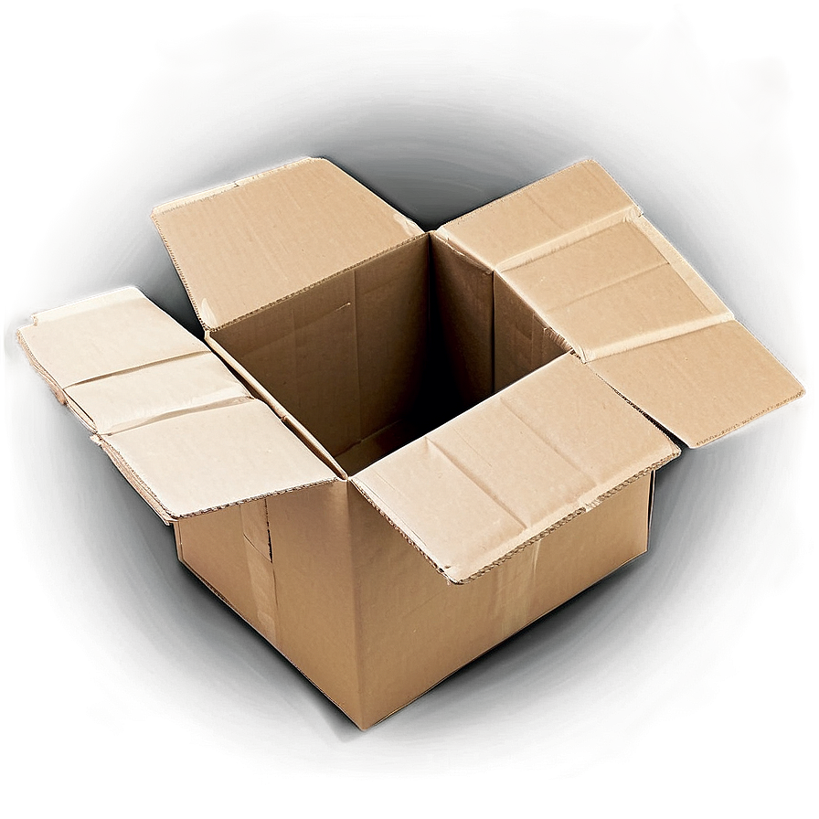 Open Cardboard Box Top View Png Kys36 PNG image