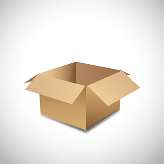 Open Cardboard Box Vector PNG image