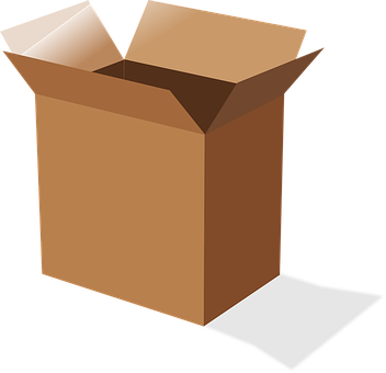 Open Cardboard Box Vector PNG image