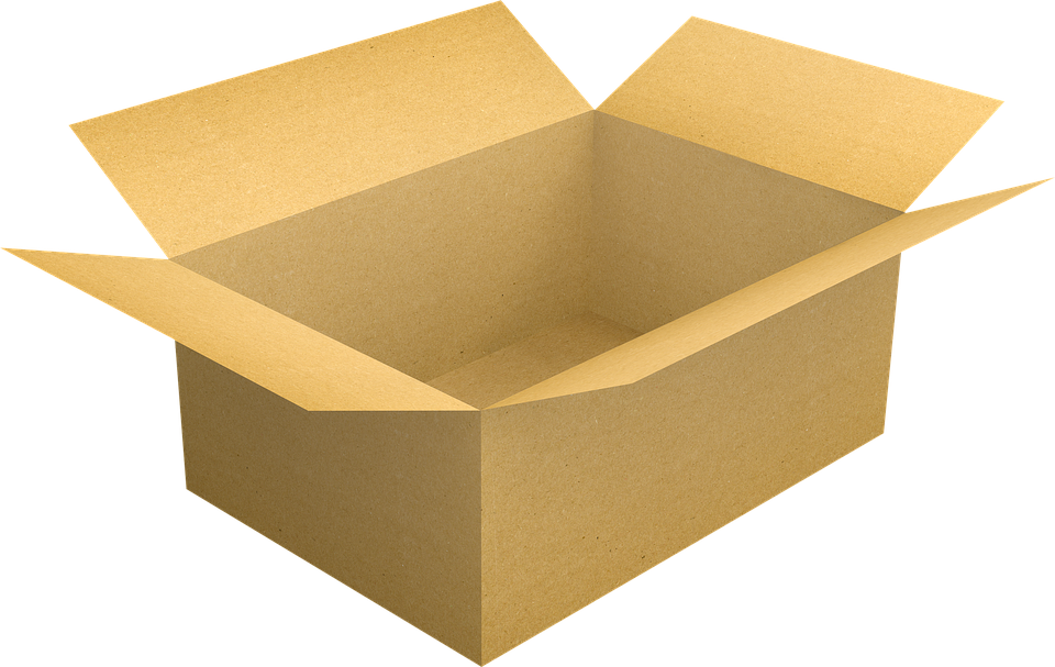 Open Cardboard Box PNG image