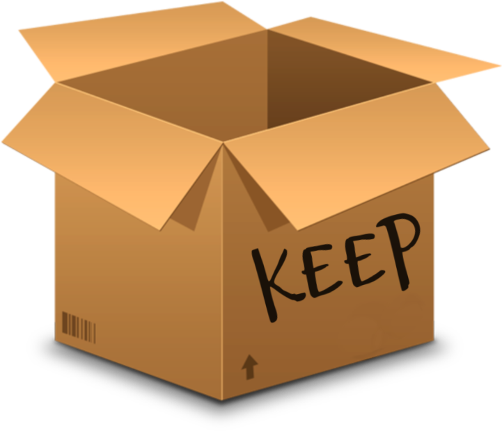 Open Cardboard Boxwith Keep Label PNG image