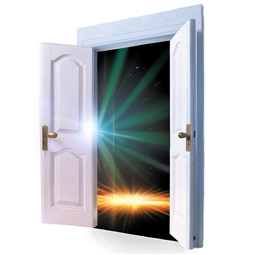 Open Door With Light Beam Png Qkg9 PNG image