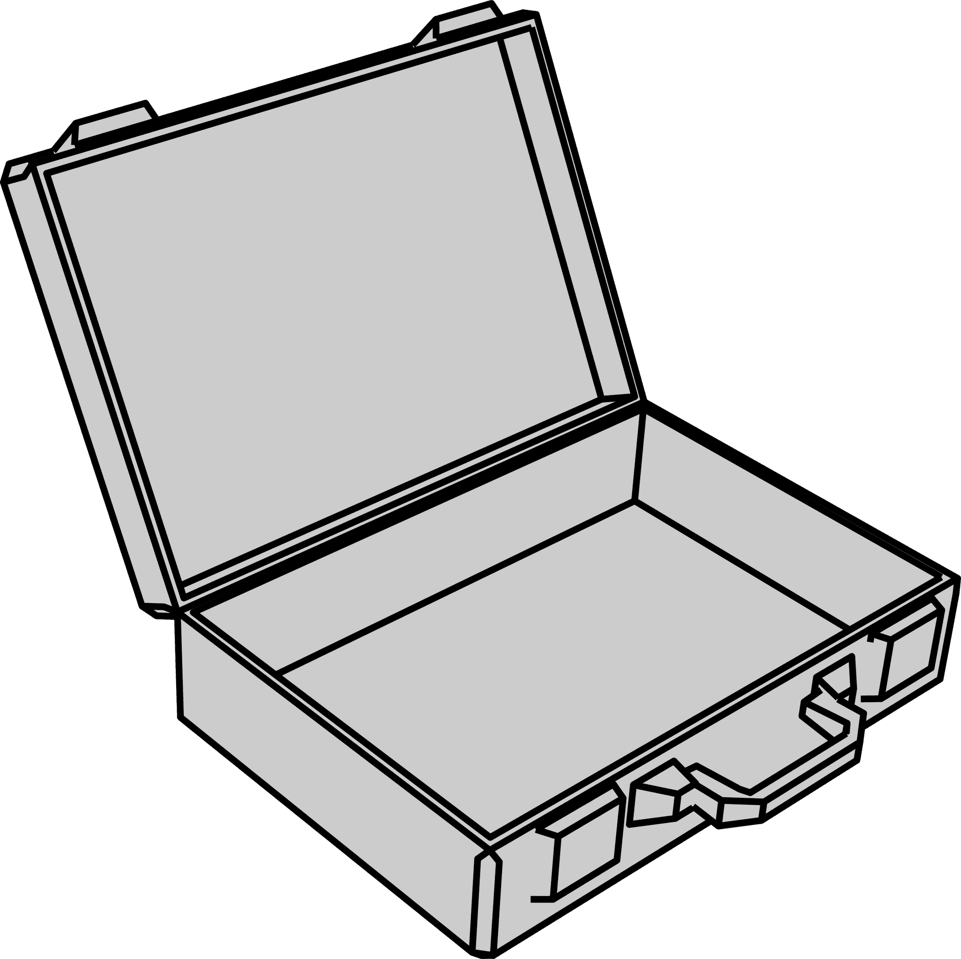 Open Empty Suitcase Illustration PNG image