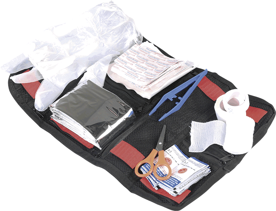 Open First Aid Kit Contents PNG image