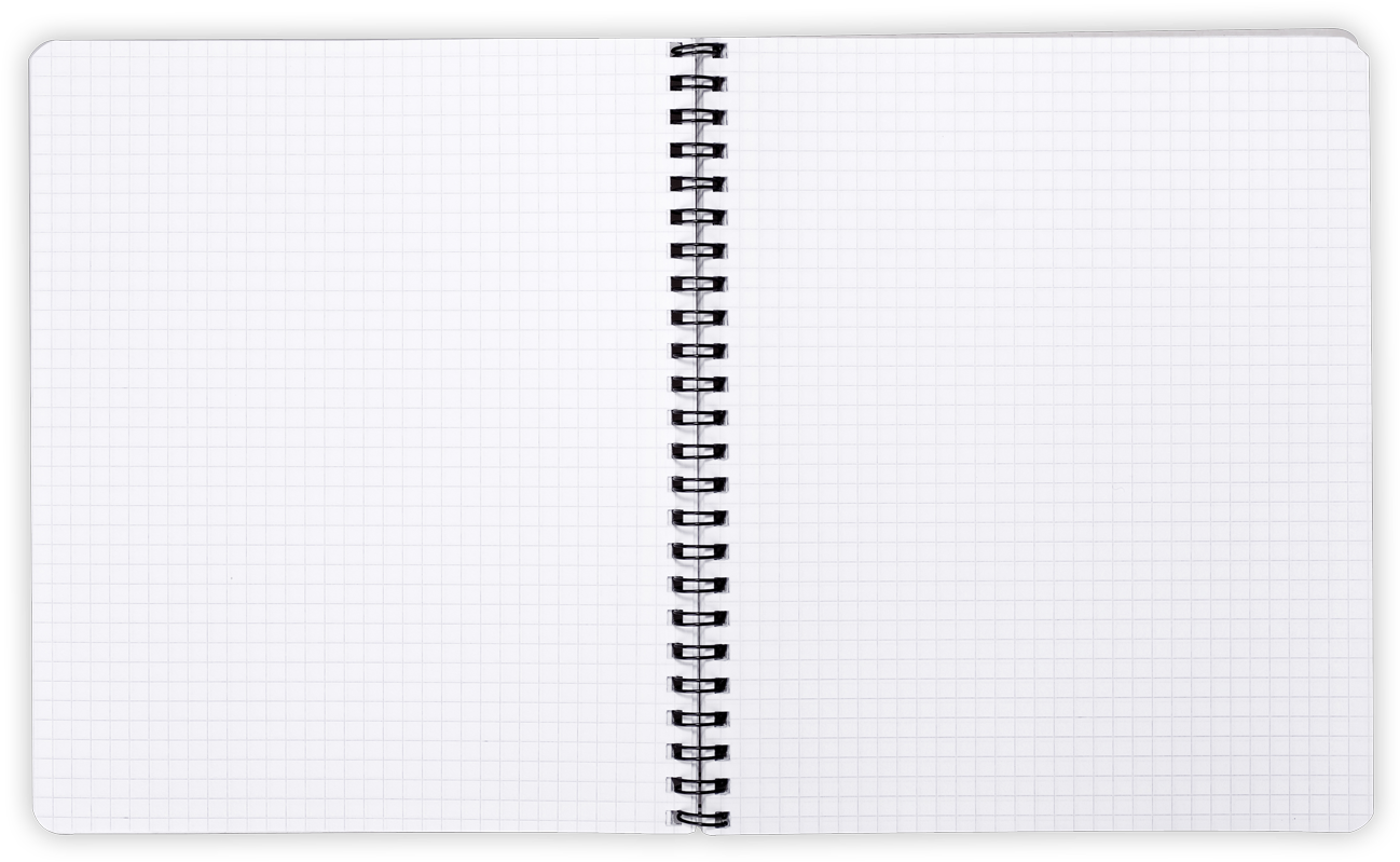 Open Graph Paper Notebook PNG image