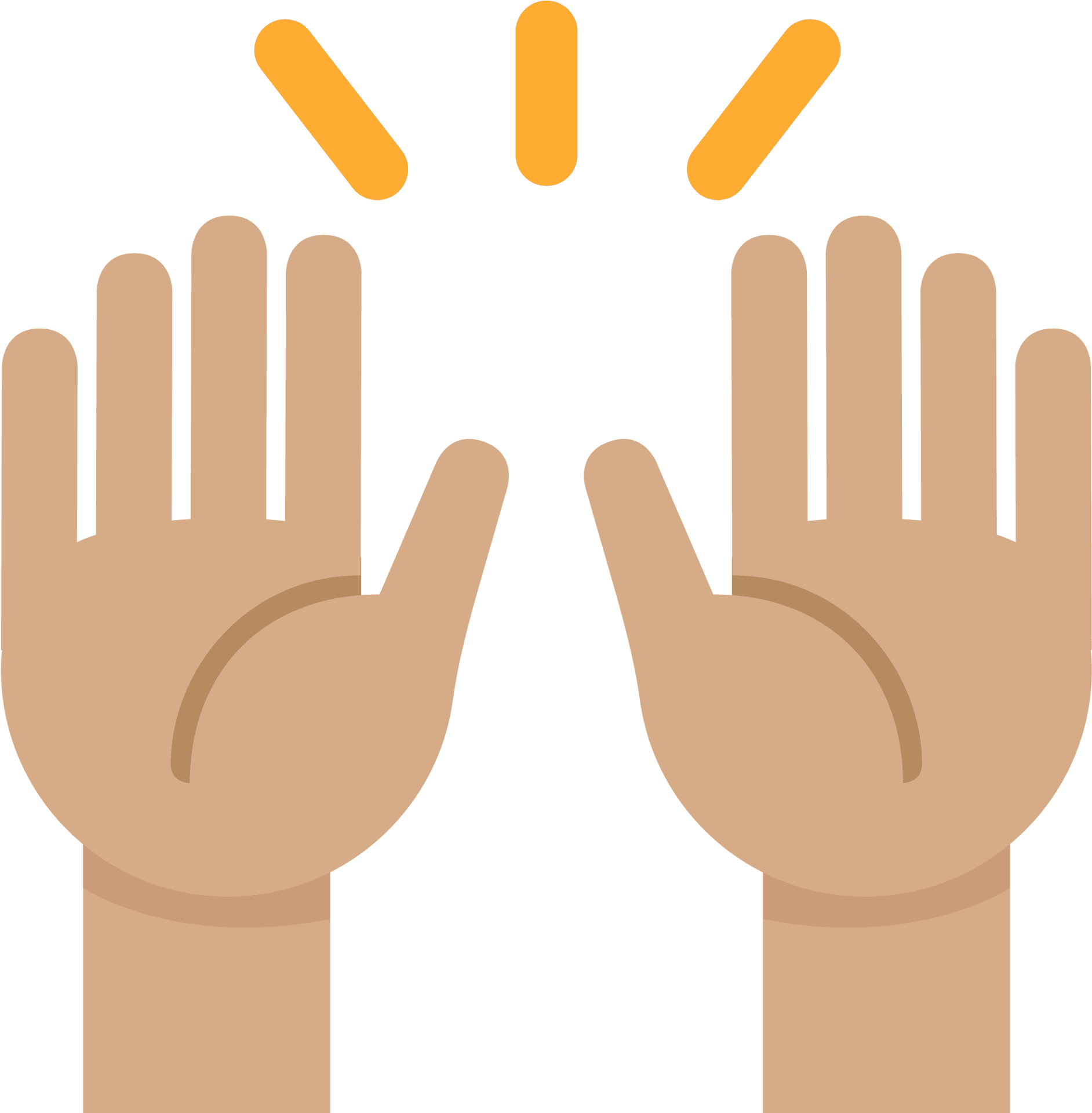 Open Hand Gesture Emoji Illustration PNG image