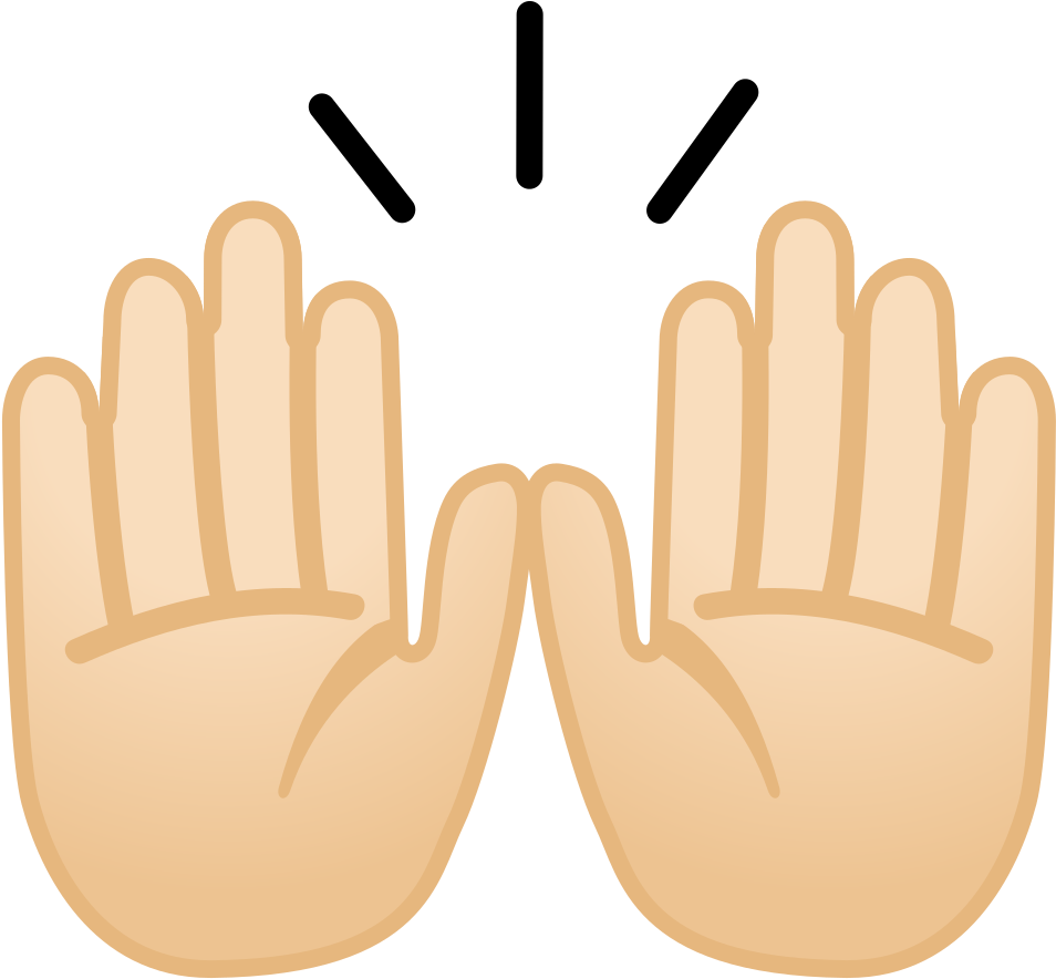 Open Hand Gesture Emoji PNG image