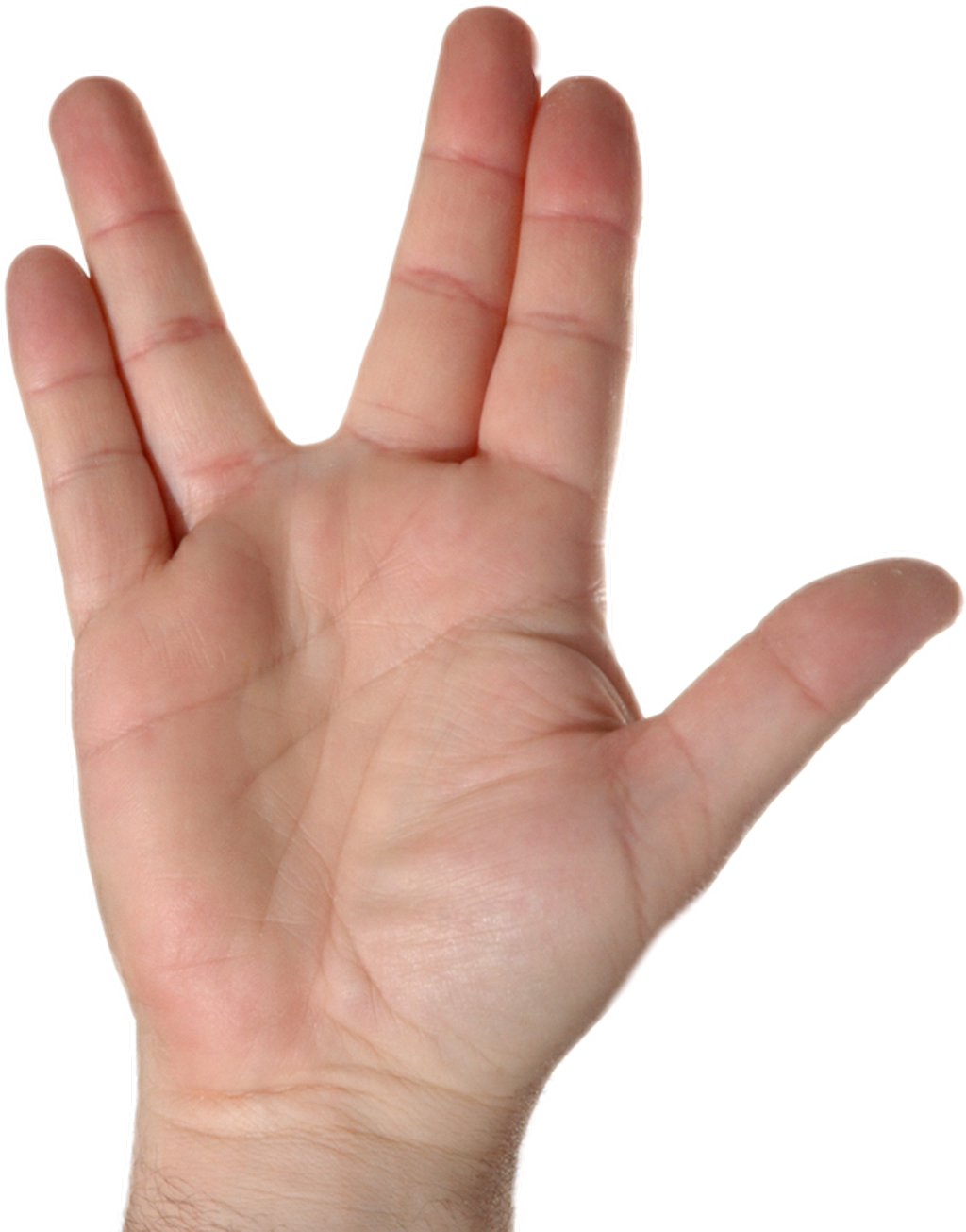 Open Hand Gesture Peace Sign PNG image