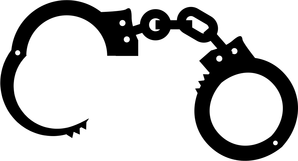 Open Handcuffs Silhouette PNG image