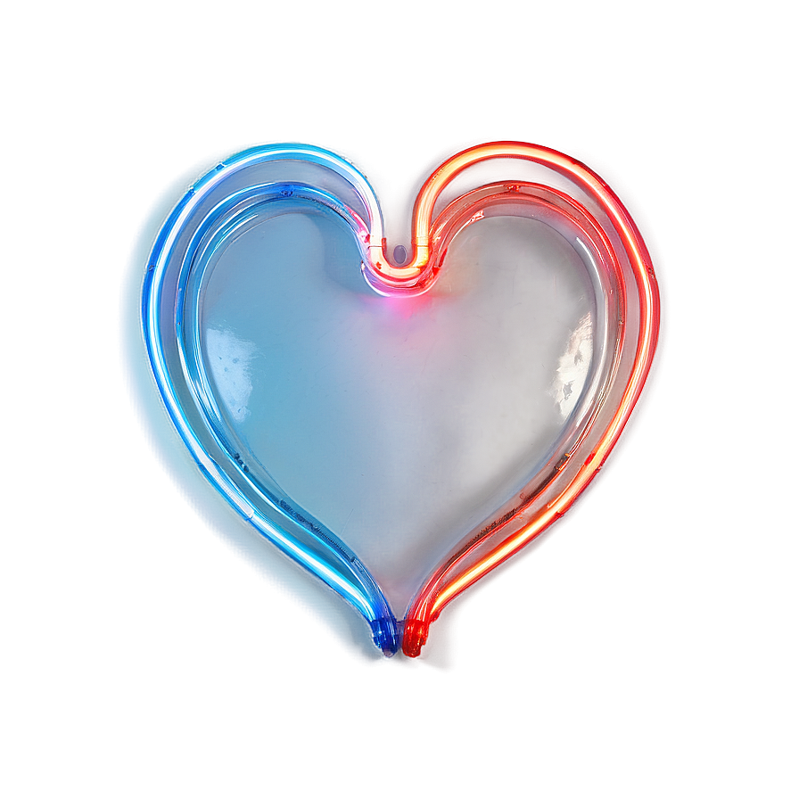 Open Heart In Neon Light Png 06212024 PNG image