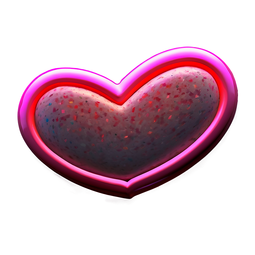 Open Heart In Neon Light Png Xds45 PNG image