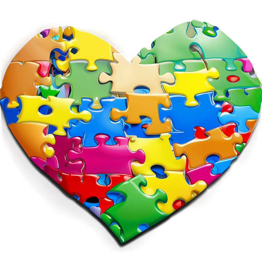 Open Heart With Puzzle Pieces Png 15 PNG image