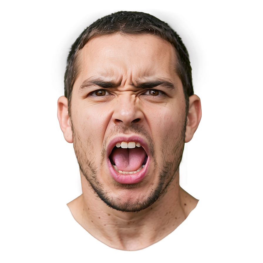 Open Mouth Angry Yell Png 61 PNG image