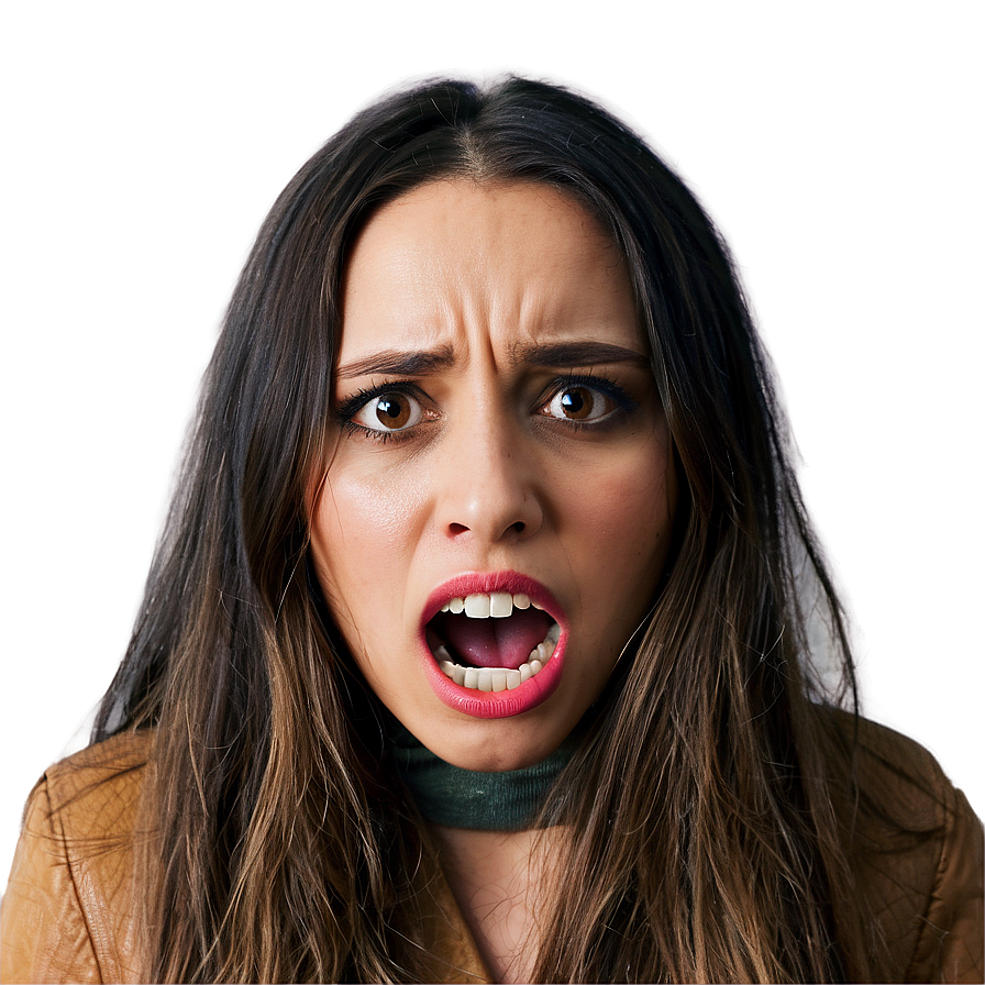 Open Mouth Horror Expression Png Hcq66 PNG image