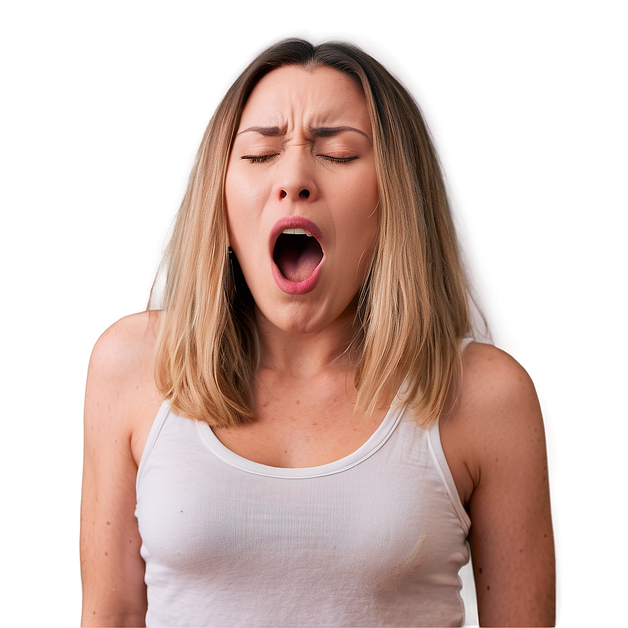 Open Mouth Tired Yawn Png Aqn40 PNG image