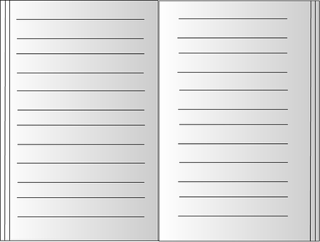 Open Notebook Blank Pages PNG image