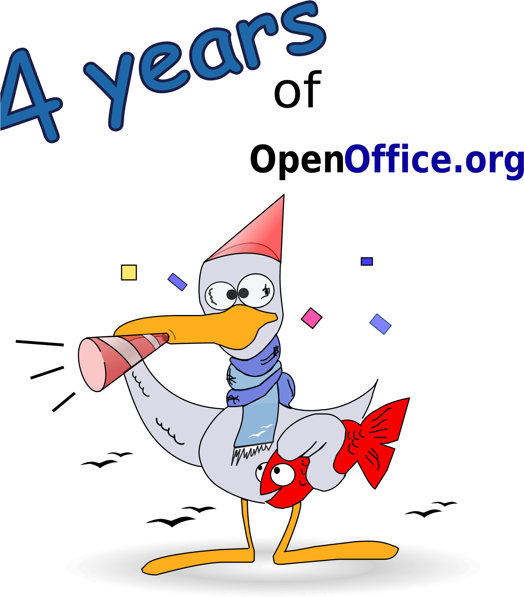 Open Office4th Anniversary Celebration PNG image