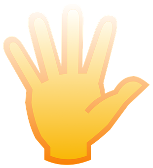 Open Palm Hand Emoji PNG image
