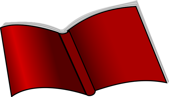 Open Red Book Vector PNG image