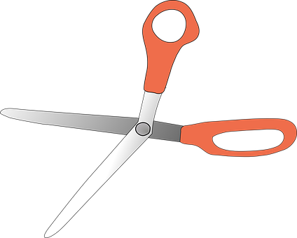 Open Scissors Vector Illustration PNG image