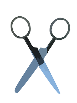 Open Scissors Vector Illustration PNG image