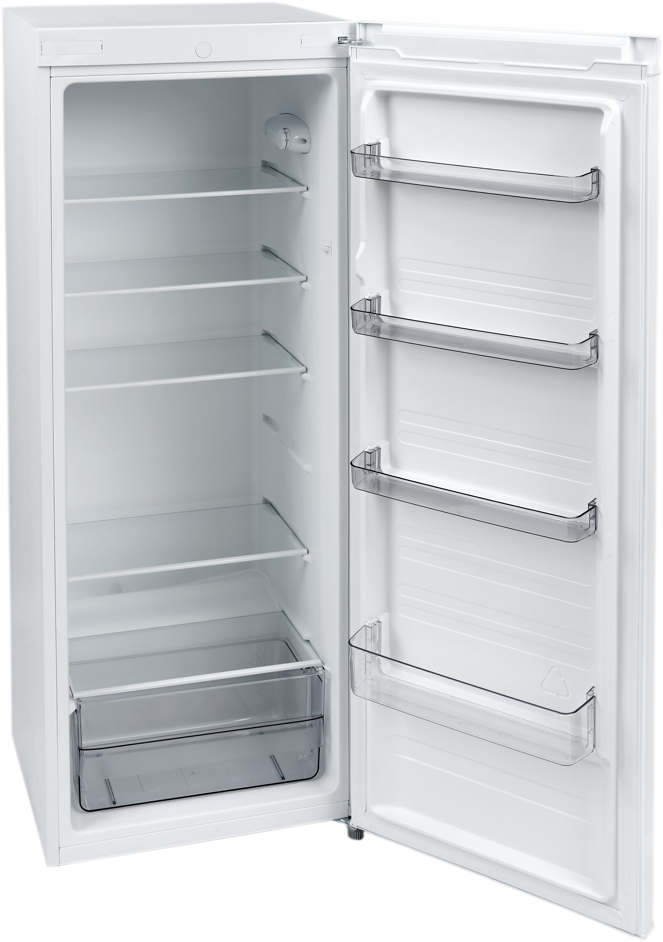 Open Single Door Refrigerator Empty PNG image