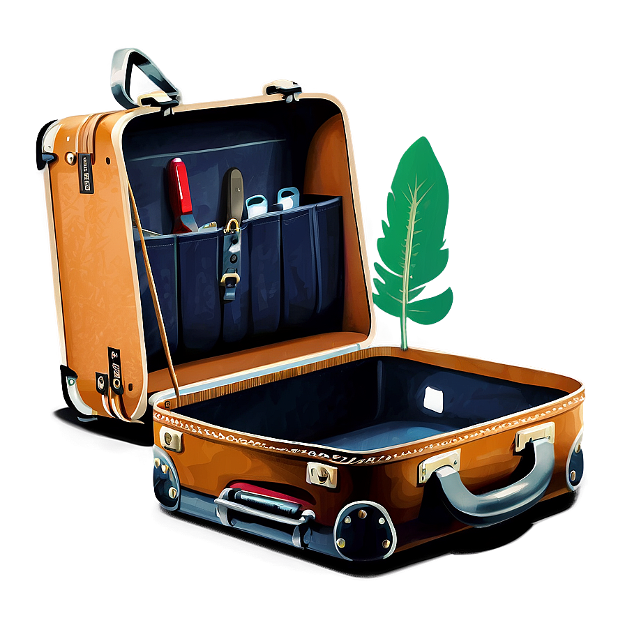 Open Suitcase For Adventure Png 30 PNG image