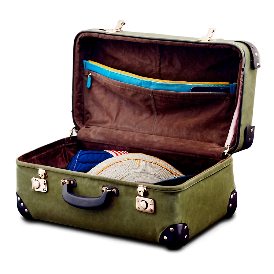 Open Suitcase For Adventure Png Lne PNG image