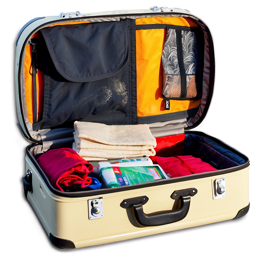 Open Suitcase For Camping Png Taa PNG image