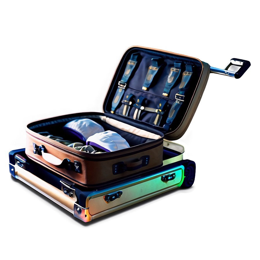 Open Suitcase For Cruise Trip Png Wtv5 PNG image