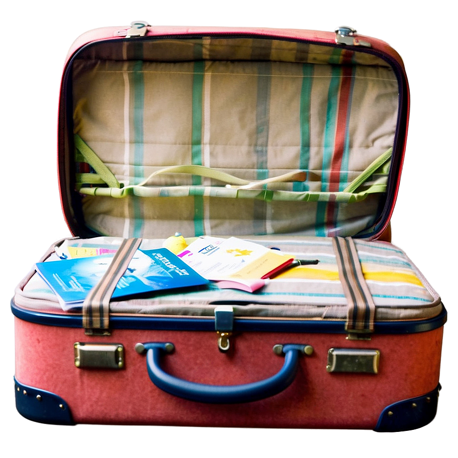 Open Suitcase For Road Trip Png 06212024 PNG image