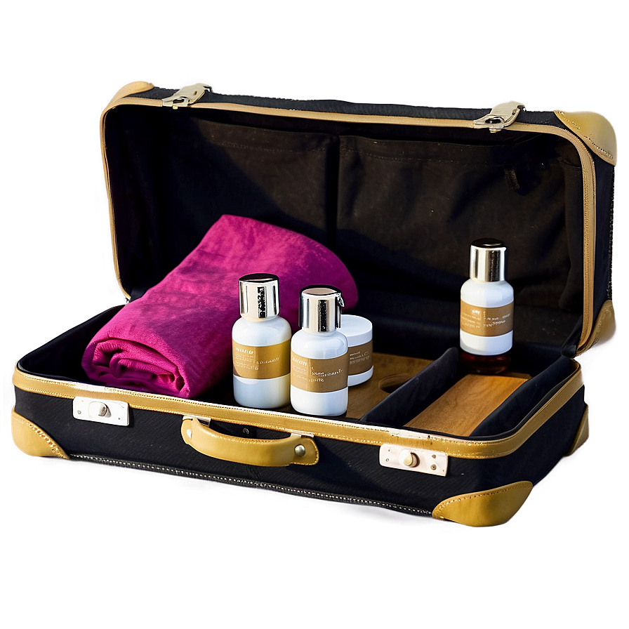 Open Suitcase For Spa Retreat Png 06212024 PNG image