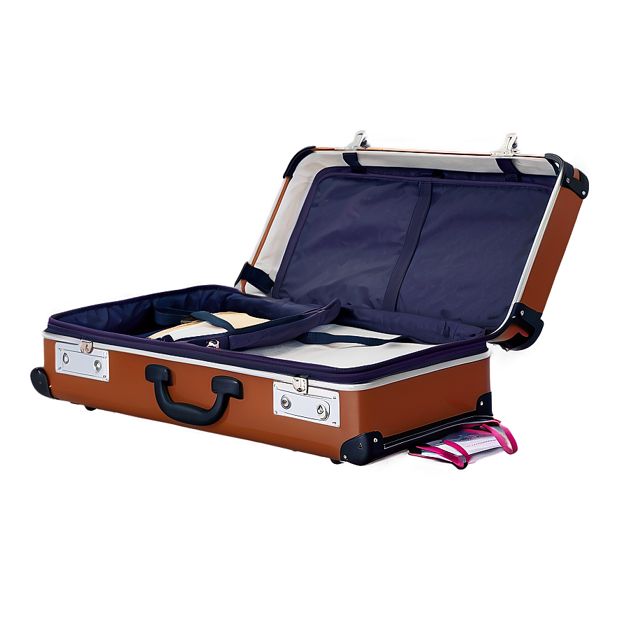 Open Suitcase For Summer Vacation Png Gmo PNG image