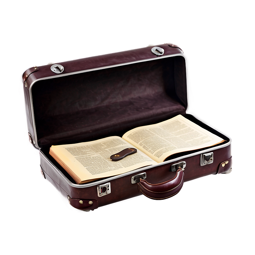 Open Suitcase With Books Png Gnn52 PNG image