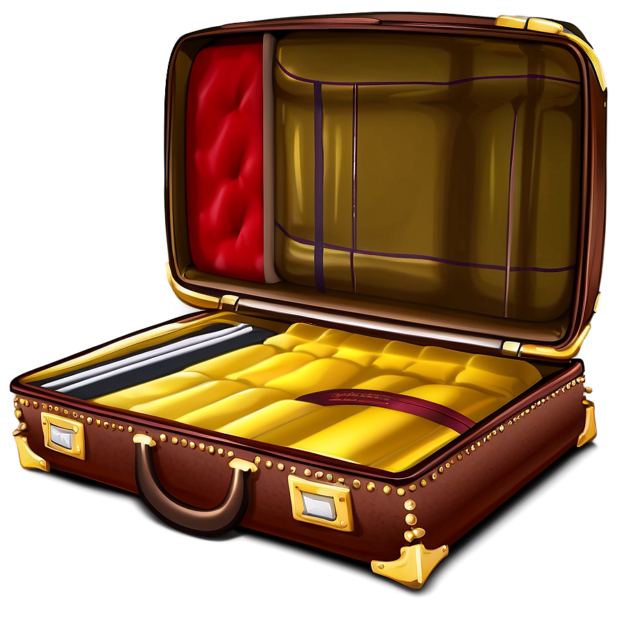 Open Suitcase With Formal Wear Png 50 PNG image