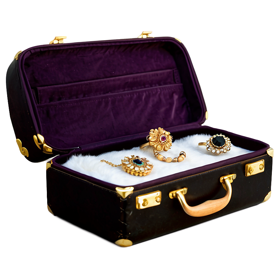 Open Suitcase With Jewellery Png 50 PNG image