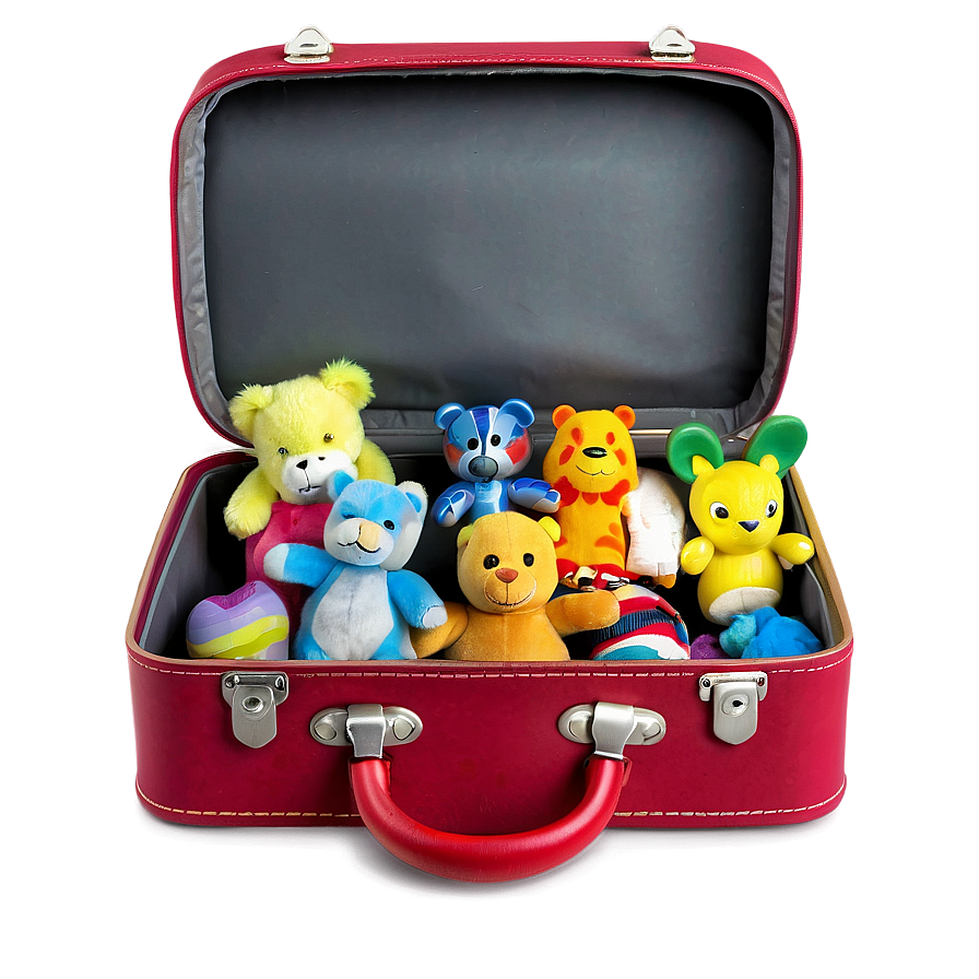 Open Suitcase With Toys Png 06212024 PNG image