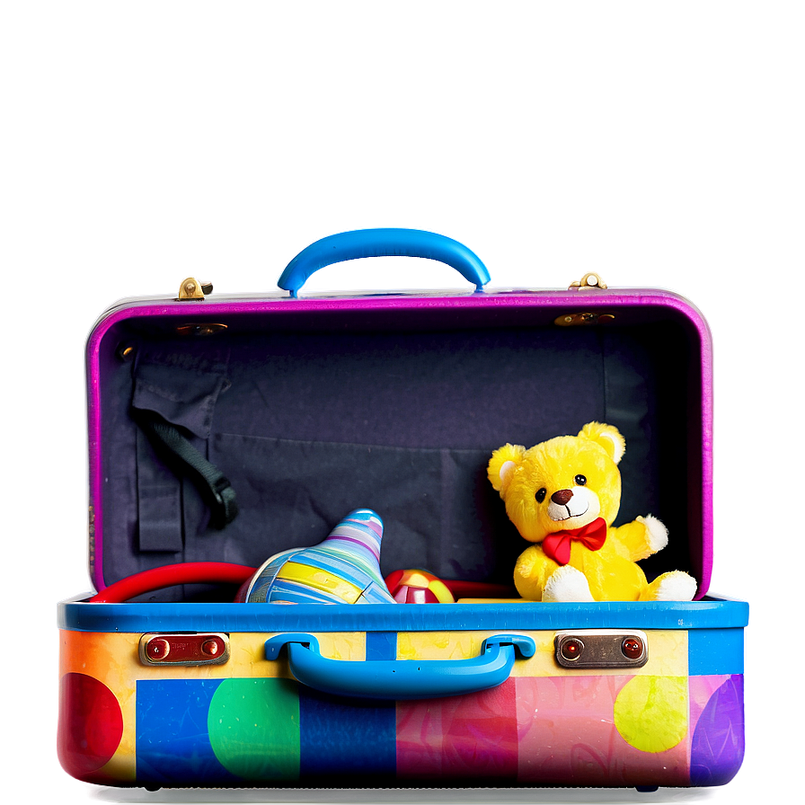 Open Suitcase With Toys Png 41 PNG image