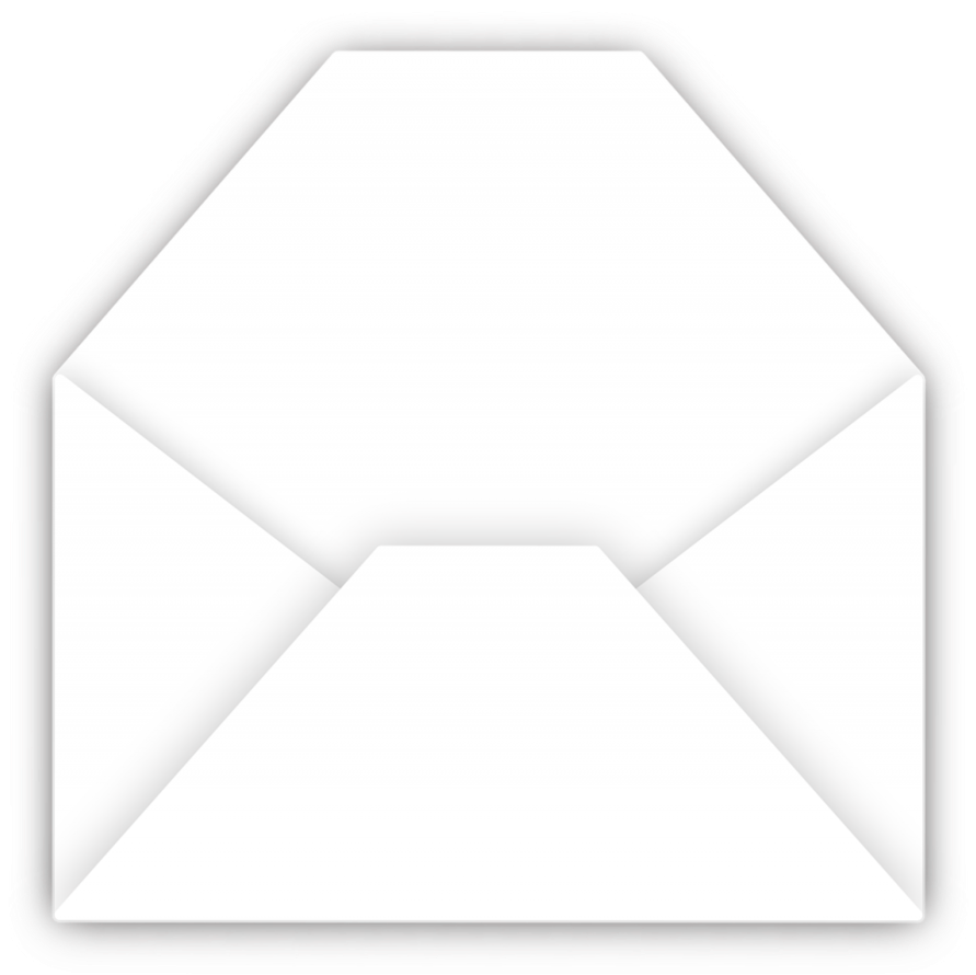 Open White Envelope Icon PNG image