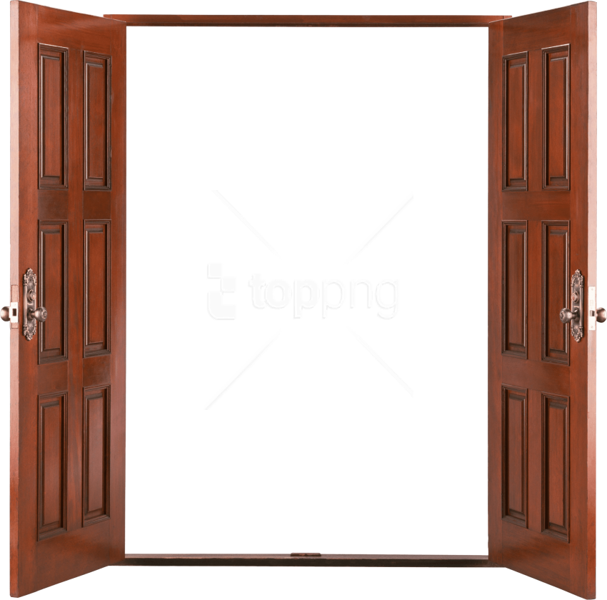 Open Wooden Doors P N G Image PNG image