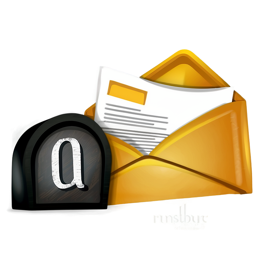 Opened Email Illustration Png 16 PNG image